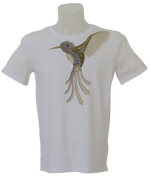 Steampunk Kolibri T-Shirt Man white