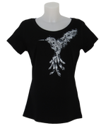 Steampunk Kolibri black and white T-Shirt Ladies